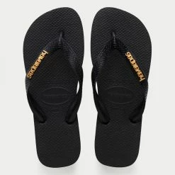 Havaianas Metallic Logo Unisex Σαγιονάρες For Σαγιονάρες - Slides