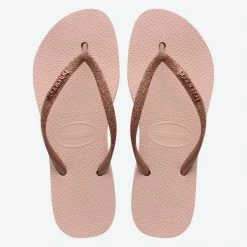 Havaianas Slim Flatform Glitter Γυναικείες Σαγιονάρες For Σαγιονάρες - Slides