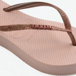 Havaianas Slim Flatform Glitter Γυναικείες Σαγιονάρες For Σαγιονάρες - Slides -Crocs Κατάστημα havaianas slim flatform glitter 4