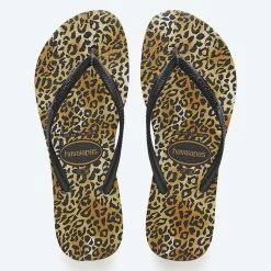 Havaianas Slim Leopard Γυναικείες Σαγιονάρες For Σαγιονάρες - Slides